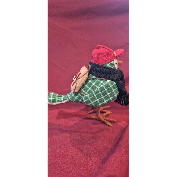 Wondershop Target Spritz Fabric Bird Figurine Maus 2018  Green Plaid Backpack - Picture 3 of 7